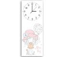 Horloge Murale Élégance Et Douceur Pour Enfants 30 X 90 Cm Rose