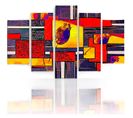 Tableau Abstraction Géométrique 1 150 X 100 Cm Multicolore