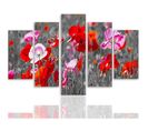 Tableau Coquelicots Rouges 100 X 70 Cm Rouge