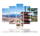Tableau Le Japon Paysage 7 100 X 70 Cm Blanc