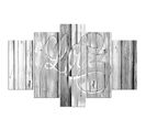 Tableau Inscription D'amour Sur Les Planches Grises 150 X 100 Cm Gris