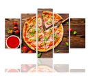 Tableau Pizza Avec Roquette 250 X 120 Cm Marron