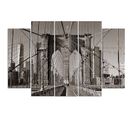 Tableau Le Pont De Brooklyn 300 X 140 Cm Noir