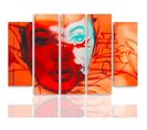 Tableau Le Visage D'une Femme 200 X 100 Cm Orange