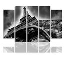 Tableau La Tour Eiffel Dans Les Nuages 100 X 70 Cm Noir