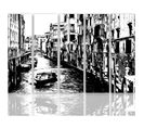 Tableau Canal De Venise 150 X 100 Cm Noir