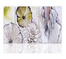 Tableau Fleurs Abstraites 200 X 100 Cm Blanc