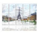 Tableau Tour Eiffel 6 300 X 140 Cm Blanc