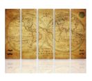 Tableau Carte Historique Du Monde 200 X 100 Cm Beige