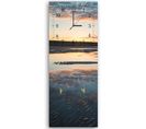 Horloge Murale Paysage Coucher De Soleil Élégante Et Fonctionnelle 30 X 90 Cm Bleu