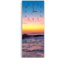 Horloge Paysage Marin Coucher De Soleil Impression Toile 30 X 90 Cm Bleu