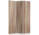 Paravent En Bois Élégant à 3 Panneaux Pour Intérieur 110 X 180 Cm - 1 Face Déco Marron