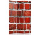 Paravent Design Imitation Mur De Briques Rouge Pour Intérieur 110 X 150 Cm - 1 Face Déco Rouge