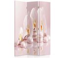 Paravent Orchidées Zen Pour Ambiance Relaxante Et Élégante 110 X 150 Cm - 1 Face Déco Rose