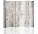 Paravent Design Effet Béton Pour Décoration Intérieure Moderne 180 X 180 Cm - 1 Face Déco Blanc