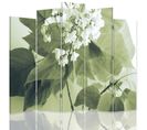 Paravent Floral Elégance  Cloison 5 Panneaux Ambiance Zen 180 X 180 Cm - 1 Face Déco Blanc