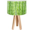 Lampe De Chevet Bois Vert 30x30x45cm