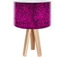 Lampe De Chevet Bois Violet 30x30x45cm