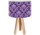 Lampe De Chevet Bois Violet 30x30x45cm