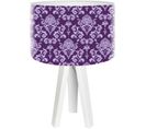 Lampe De Chevet Bois Violet 30x30x45cm