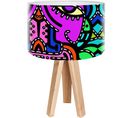 Lampe De Chevet Bois Multicolore 30x30x45cm