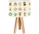 Lampe De Chevet Bois Multicolore 30x30x45cm