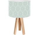 Lampe De Chevet Bois Vert 30x30x45cm