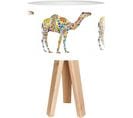 Lampe De Chevet Bois Multicolore 30x30x45cm