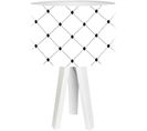 Lampe De Chevet Bois Blanc 30x30x45cm