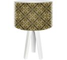 Lampe De Chevet Bois Vert 30x30x45cm