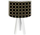 Lampe De Chevet Bois Noir 30x30x45cm