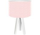 Lampe De Chevet Enfant Trépied Blanc Abat Jour Rose