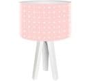 Lampe De Chevet Enfant Trépied Blanc Abat Jour Rose