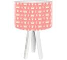 Lampe De Chevet Enfant Trépied Blanc Abat Jour Rose