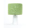 Lampe De Chevet Bois Vert 24x24x35cm