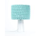 Lampe De Chevet Bois Bleu 24x24x35cm