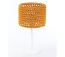 Lampe De Table Bois Orange 24x24x45cm