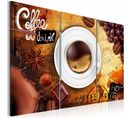 Tableau Tasse De Café 90 X 60 Cm Marron