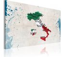 Tableau Carte De L'italie 120 X 80 Cm Blanc