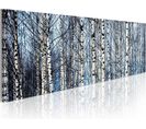 Tableau Bouleaux Blancs 135 X 45 Cm Blanc