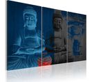 Tableau Bouddha 90 X 60 Cm Bleu