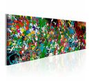 Tableau Puzzle Artistique 120 X 40 Cm Multicolore