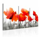 Tableau Coquelicots Charmants 120 X 60 Cm Rouge