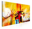 Tableau Serpentines Folles Orange Étroites 150 X 50 Cm Jaune