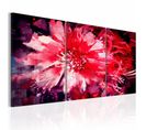 Tableau Fleurs Pourpres 120 X 60 Cm Rouge