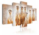 Tableau Famille De Suricates 200 X 100 Cm Beige