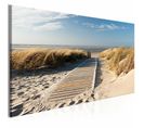 Tableau Vacances Au Bord De La Mer Large 100 X 45 Cm Beige