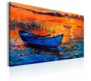 Tableau Voyage Solitaire 120 X 80 Cm Bleu