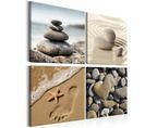 Tableau Quatuor De Marine 80 X 80 Cm Beige