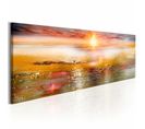 Tableau Mer Orange 135 X 45 Cm Orange